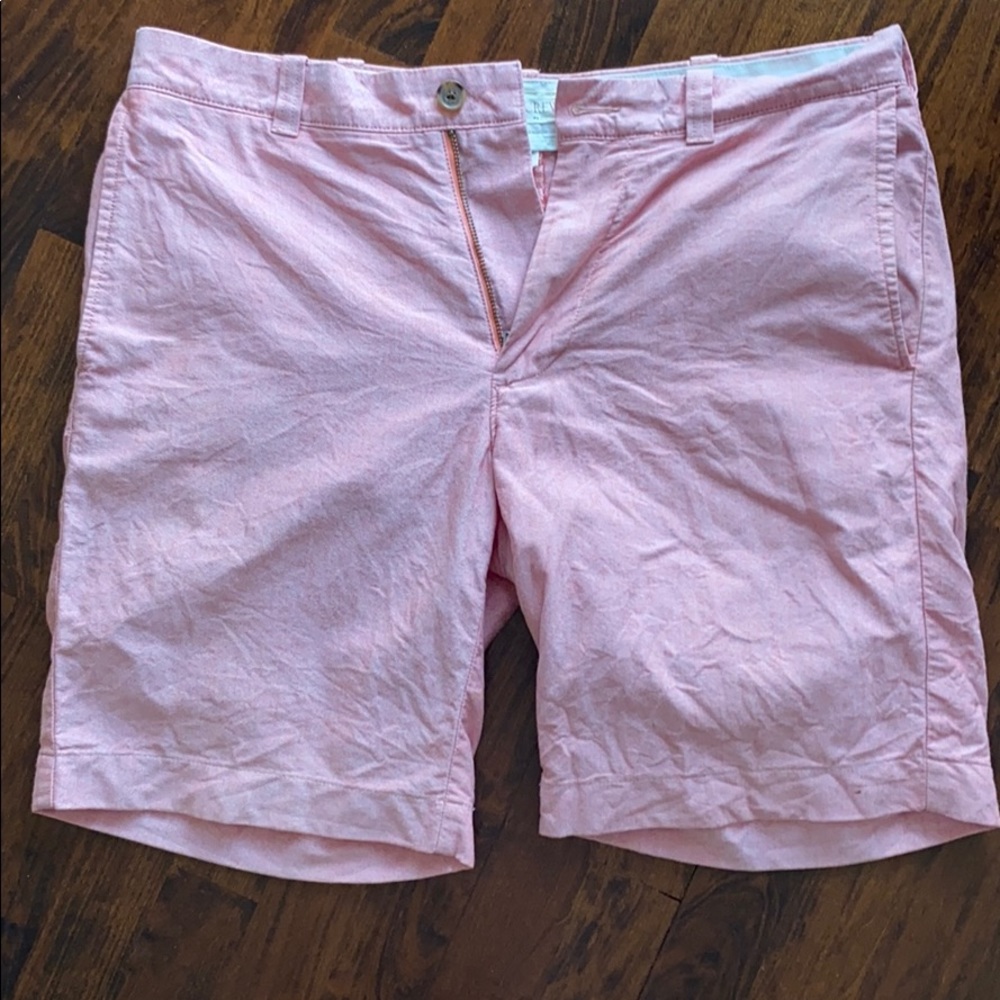 Cotton red/pink J Crew chino shorts, Sz 32